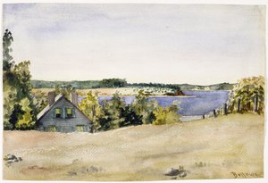 Zatoka Gardiners z Sag Harbor, 1899 (akwarela na papierze) autorstwa George Wesley Bellows