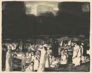 W parku, Ciemny, 1916. autorstwa George Wesley Bellows