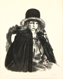 Jean w czarnym kapeluszu, 1923-24 autorstwa George Wesley Bellows