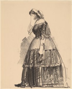 Dama 1860 - Aktorka, 1922. autorstwa George Wesley Bellows