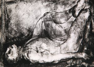 Mężczyzna na plecach, akt, ok. 1916 autorstwa George Wesley Bellows