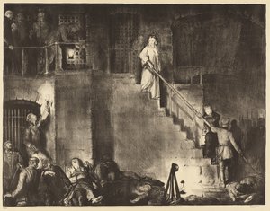 Morderstwo Edith Cavell, 1918. autorstwa George Wesley Bellows