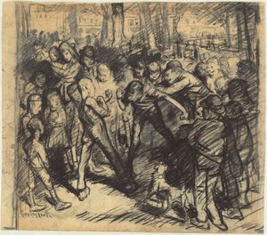 Walka uliczna [recto], 1907. autorstwa George Wesley Bellows