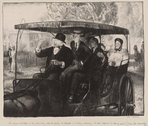 Niedziela, chodzenie do kościoła: Wspomnienia niedzielnego poranka w Columbus, Ohio, 1897 r. autorstwa George Wesley Bellows