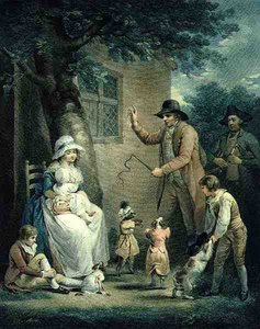 Tańczące psy, ryt. Thomas Gaugain (1748-1812), wyd. T. Philipe, 1796 (grafika punktowana) (para 125548) autorstwa George after Morland