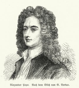 Alexander Pope, angielski poeta autorstwa George after Vertue