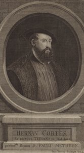 Hernan Cortes, hiszpański konkwistador autorstwa George after Vertue