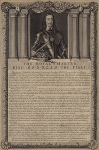 Królewski męczennik król Karol I autorstwa George after Vertue