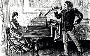 Gramofon Edisona autorstwa George du Maurier