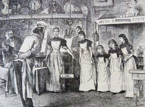 Pokój szkolny taki, jaki powinien być autorstwa George du Maurier