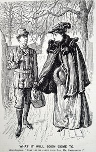 Zachowania współczesnej kobiety. autorstwa George du Maurier