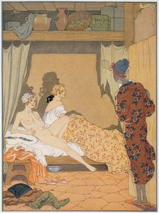 Scena w sypialni, ilustracja z „Les Liaisons Dangereuses” Pierre