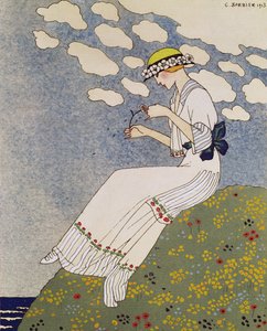 Nie mów nic, z Gazette du Bon Ton No.10 autorstwa Georges (after) Barbier