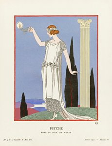 Psyche, z "Gazette du Bon Ton" (druk) autorstwa Georges (after) Barbier