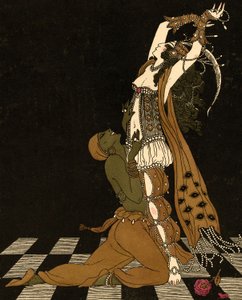 Wacław Niżyński i Ida Rubinstein w Schéhérazade autorstwa Georges (after) Barbier