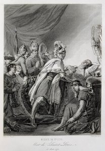 Ludwik IX, święty Ludwik z Francji (rycina) autorstwa Georges (after) Rouget