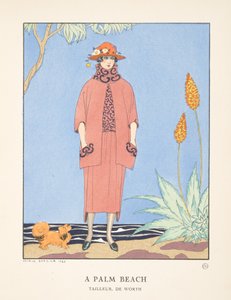Palm Beach, z kolekcji modnych talerzy autorstwa Georges Barbier