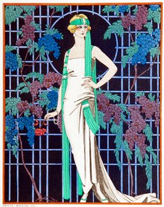 Róże w nocy autorstwa Georges Barbier