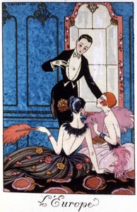 Europa, początek XX wieku (ilustracja) autorstwa Georges Barbier