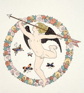 Frontyspis w „Falbalas i Fanfreluches, Almanachu teraźniejszości, przeszłości i przyszłości” autorstwa Georges Barbier