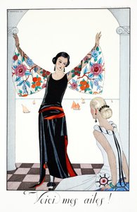 Oto moje skrzydła!, z „Falbalas i Fanfreluches, Almanachu teraźniejszości, przeszłości i przyszłości” autorstwa Georges Barbier