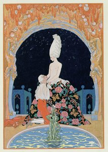 W grocie, ilustracja do „Fetes Galantes” Paula Verlaine