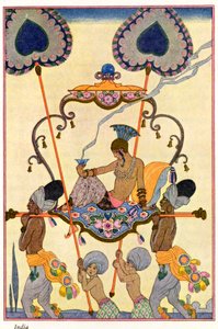 Indie, z „Sztuka perfum”, wyd. 1912 (odbitka w pochoirze) autorstwa Georges Barbier