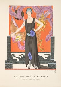 La Belle Dame Sans Merci, z kolekcji modnych talerzy autorstwa Georges Barbier