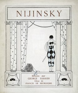 Niżyński, Strona tytułowa, z cyklu „Wzory na tańce Vaskaca Niżyńskiego” (Druk Pochoir) autorstwa Georges Barbier