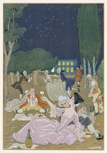 Na trawniku, ilustracja do „Fetes Galantes” Paula Verlaine