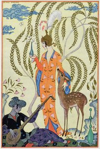 Persja, ilustracja z „The Art of Perfume”, wyd. 1912 (odbitka w pochoirze) autorstwa Georges Barbier