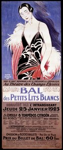 Plakat „” Au Theatre des Champs-Elysees - Le bal des petits lits blanc organizuje przez l