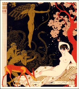 Plakat do filmu „La Belle Helene” (litografia kolorowa) autorstwa Georges Barbier