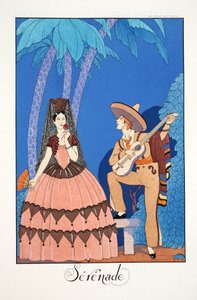 Serenada z „Falbalas & Fanfreluches, Almanachu teraźniejszości, przeszłości i przyszłości” autorstwa Georges Barbier
