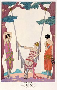 Lato, z „Gazette du Bon Ton” autorstwa Georges Barbier