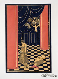 Tamara Karsavina (1885-1978) w roli tytułowej „Thamar” autorstwa Georges Barbier