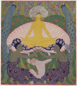 Narodziny Wenus (atrament i W/c na papierze) (patrz 133204) autorstwa Georges Barbier