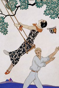 Huśtawka autorstwa Georges Barbier