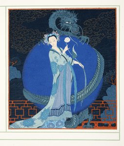 Turandot Princess of China, z Personages de Comedie, wyd. 1922 (odbitka szablonowa) autorstwa Georges Barbier