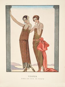 Vesper, z kolekcji modnych talerzy autorstwa Georges Barbier