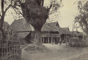 Birma: W Kengtung (zdjęcie czarno-białe) autorstwa Georges Bertin Scott