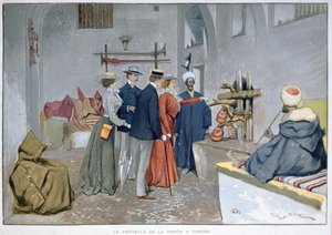 Hol wejściowy więzienia w Tangerze, ok. 1900 (kolor lito) autorstwa Georges Bertin Scott