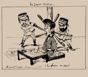 Le Japon iludere Prasa w Japonii, 1887. autorstwa Georges Bigot