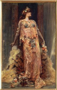 Sarah Bernhardt (1844-1923) w roli Kleopatry