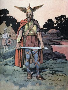 Portret Wercyngetoryksa (ok. 80-około 46 pne) wojownika i galijskiego przywódcy plemienia Arvernes autorstwa Georges Conrad