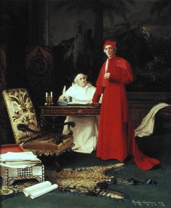 Poszukiwanie inspiracji (olej na panelu) autorstwa Georges Croegaert