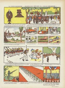 Kuchnia burżuazyjna. Przepis na podróż prezydencką. Ilustracja do Le Rire