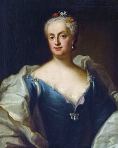 Marie-Anne de Saxe - (Marie Anne de Saxe) - Maria Anna Sophia z Saksonii, Electres of Bavaria (1728-1797) - George Desmarees (1697-1776). Olej na płótnie Wymiar : 80x64,5 cm Kolekcja prywatna