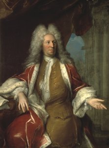 Nikodem Tessin Młodszy, szwedzki architekt - hrabia Nikodem Tessin Młodszy (1654-1728), autorstwa Desmarees, George (1697-1776). olej na płótnie