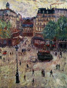 Plac w Paryżu, 1907 autorstwa Georges Dufrenoy
